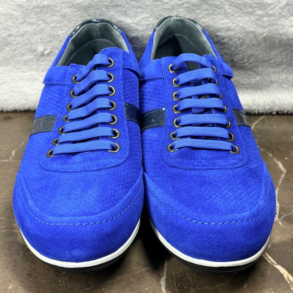 CR7 Cristiano Ronaldo Sneakers Mens 42 Blue Suede Perforated Portugal Luxury - Picture 3 of 10